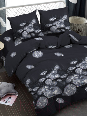Комплект постельного белья Amore Mio Мако-сатин Black Микрофибра 1.5сп / 93795 - фото 2 - id-p223243158