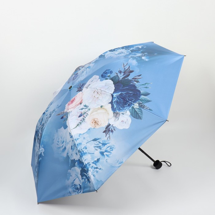 Зонт механический «Цветочный букет», эпонж, 4 сложения, 8 спиц, R = 48 см, цвет МИКС - фото 1 - id-p223243494