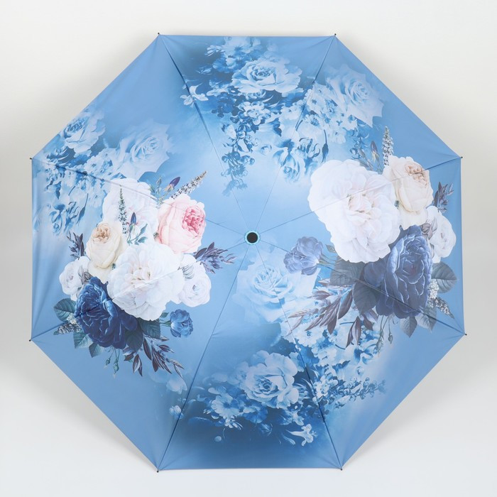 Зонт механический «Цветочный букет», эпонж, 4 сложения, 8 спиц, R = 48 см, цвет МИКС - фото 3 - id-p223243494