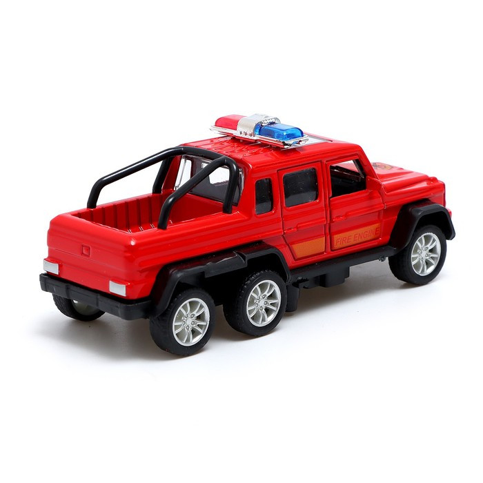 Машина металлическая «Джип 6X6 спецслужбы», 1:32, инерция, цвет красный - фото 4 - id-p223243735