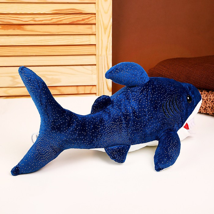 Мягкая игрушка «Акула», 40 см, цвет синий - фото 3 - id-p223243622