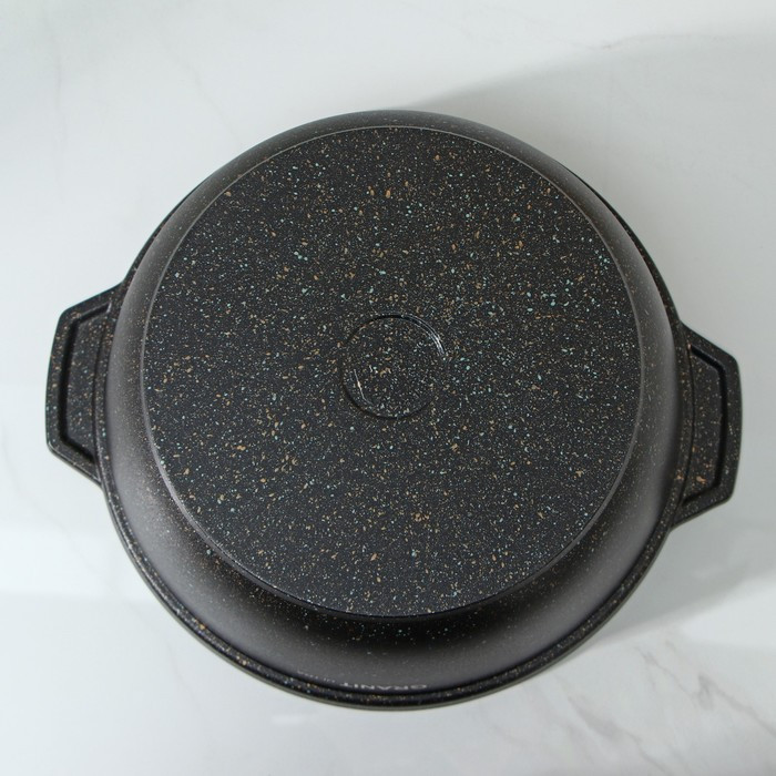 Кастрюля-жаровня Granit ultra original, 4 л, стеклянная крышка, антипригарное покрытие, цвет чёрный - фото 3 - id-p223243879