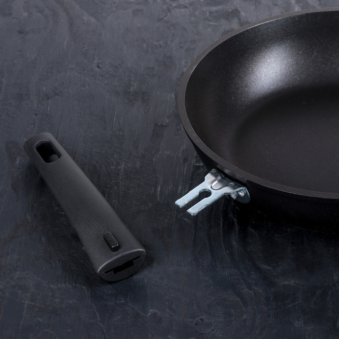 Набор кухонной посуды «Традиция №10», крышка, антипригарное покрытие, цвет чёрный - фото 3 - id-p223243893