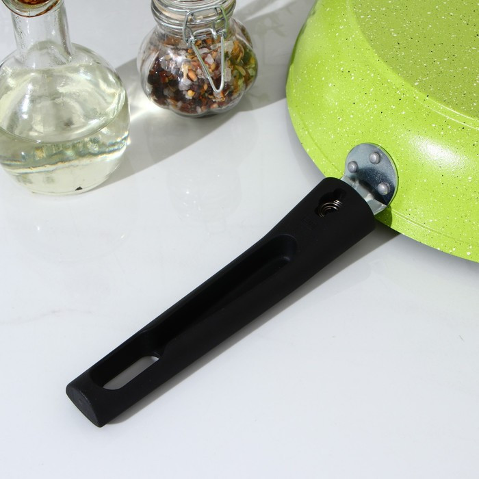 Сковорода Trendy style, d=26 см, съёмная ручка, антипригарное покрытие, цвет зелёный - фото 4 - id-p223243937