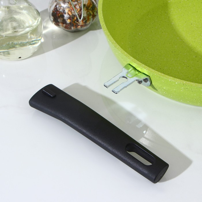 Сковорода Trendy style, d=26 см, съёмная ручка, антипригарное покрытие, цвет зелёный - фото 5 - id-p223243937