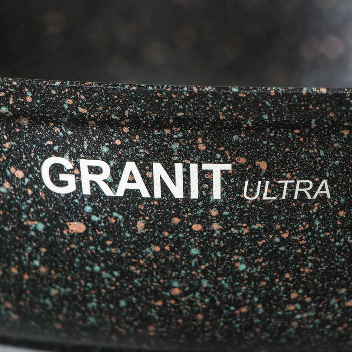 Сковорода Granit ultra, d=26 см, стеклянная крышка, съёмная ручка, антипригарное покрытие - фото 8 - id-p223243984