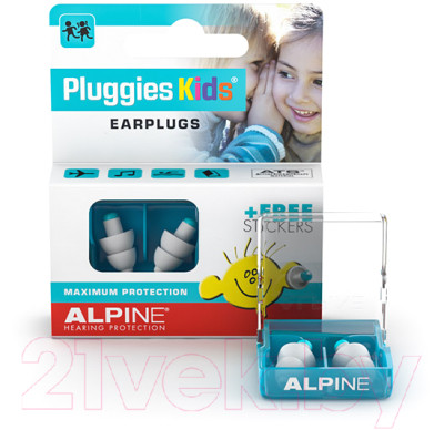 Защита для ушей ребенка Alpine Hearing Protection PluggiesKids / 111.31.150 - фото 4 - id-p223244398