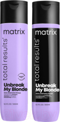 Набор косметики для волос MATRIX Total Result Unbreak My Blonde Шампунь 300 мл+Кондиционер 300мл - фото 1 - id-p223247066