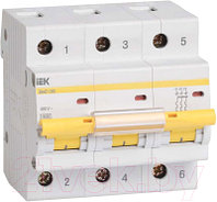 Выключатель автоматический IEK ВА 47-100 3Р 25А 10кА D / MVA40-3-025-D