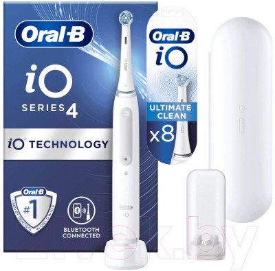 Электрическая зубная щетка Oral-B iO4 Magnetic White Travcase - фото 2 - id-p223249533