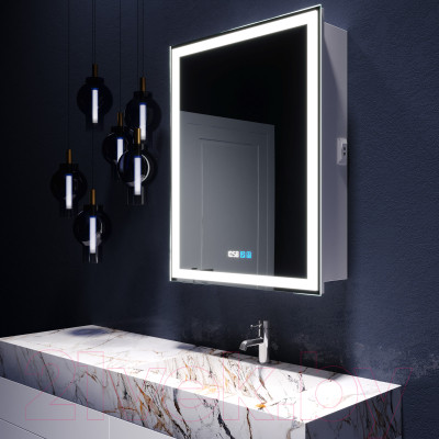 Шкаф с зеркалом для ванной Silver Mirrors Киото 60 / LED-00002358 - фото 5 - id-p223246571
