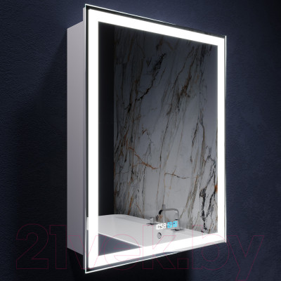 Шкаф с зеркалом для ванной Silver Mirrors Киото 60 / LED-00002358 - фото 4 - id-p223246571