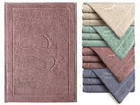 Махровое полотенце-коврик ТМ "Эльф" Ноги J-326 50х70 арт.1606 серо-фиолетовый