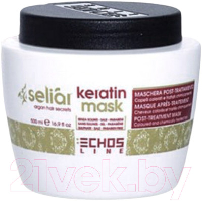 Маска для волос Echos Line Seliar Keratin восстанавливающая с маслом аргании и кератином - фото 1 - id-p223251025