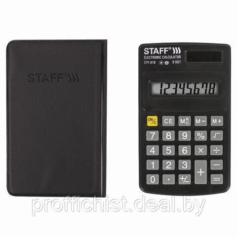 Калькулятор карманный STAFF STF-818 (102х62 мм), 8 разрядов, двойное питание ЦЕНА БЕЗ НДС - фото 4 - id-p223252380
