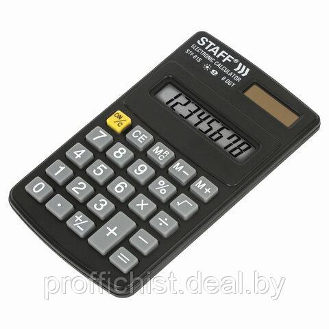Калькулятор карманный STAFF STF-818 (102х62 мм), 8 разрядов, двойное питание ЦЕНА БЕЗ НДС - фото 7 - id-p223252380