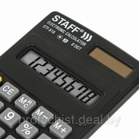 Калькулятор карманный STAFF STF-818 (102х62 мм), 8 разрядов, двойное питание ЦЕНА БЕЗ НДС - фото 5 - id-p223252380