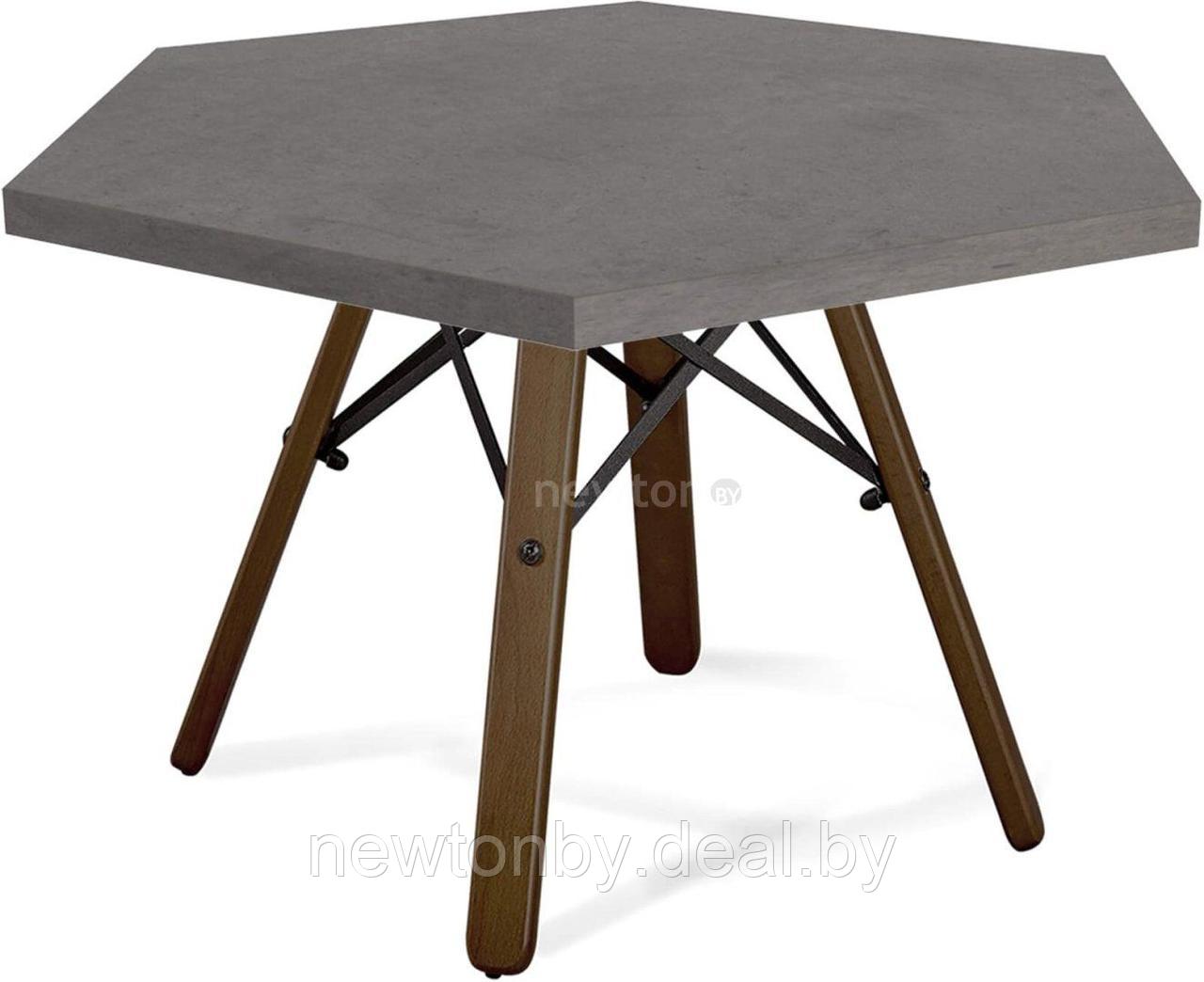 Журнальный столик Sheffilton SHT-S70/TT20 ЛДСП 70 (темный орех/бетон чикаго темно-серый) - фото 1 - id-p223252434
