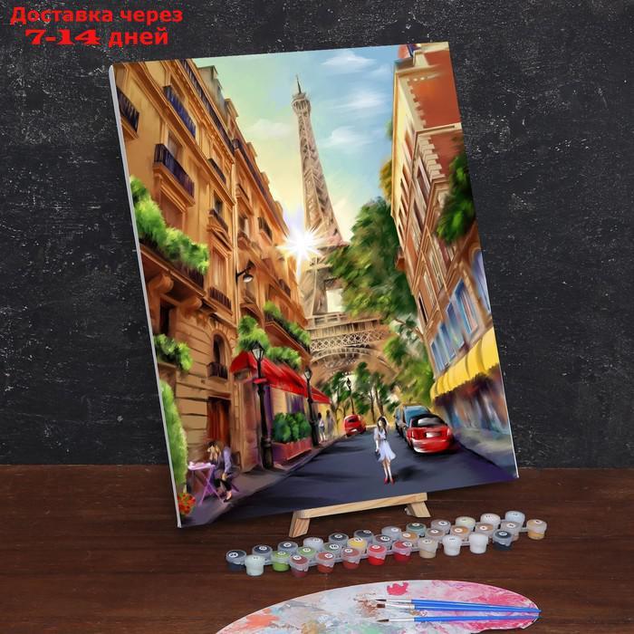 Картина по номерам на холсте с подрамником "Прогулка по Парижу" 40х50 см - фото 3 - id-p222821648