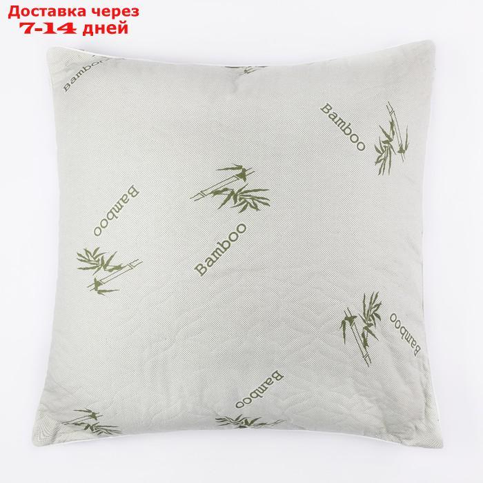 Подушка Бамбук 70х70 см, цв.зелёный, полиэфирное волокно, пэ 100% - фото 1 - id-p223161618