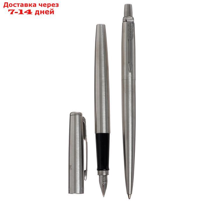 Набор Parker Jotter Core FK61 Stainless Steel CT М, ручка шариковая + ручка перьевая, 1.0 мм, корпус из - фото 5 - id-p223161720