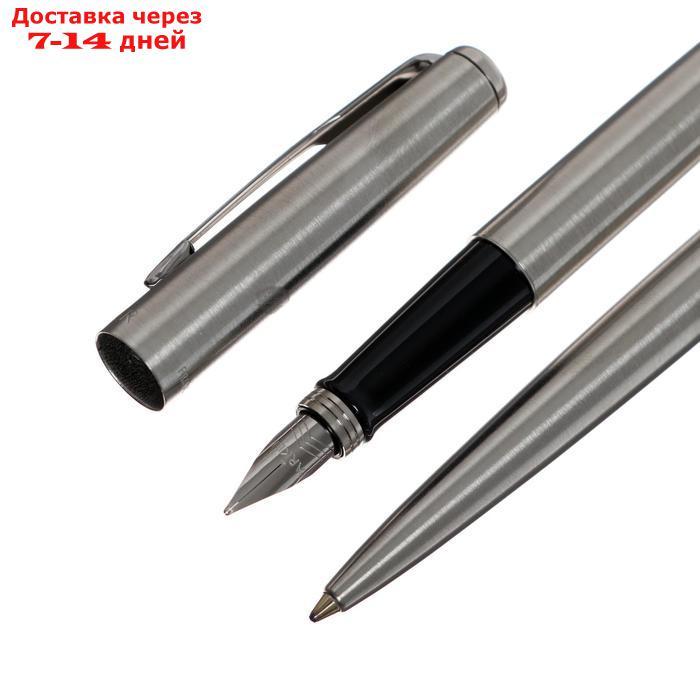 Набор Parker Jotter Core FK61 Stainless Steel CT М, ручка шариковая + ручка перьевая, 1.0 мм, корпус из - фото 6 - id-p223161720