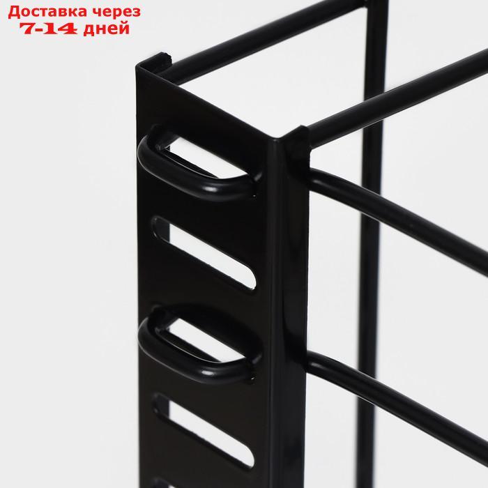 Подставка для сковородок, 25×22×38 см, на 4 предмета, цвет чёрный - фото 6 - id-p222846977
