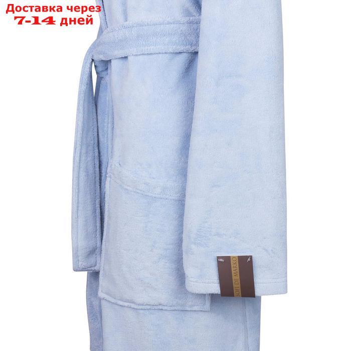 Халат махровый "Шанти", размер XL, цвет голубой - фото 4 - id-p223163636
