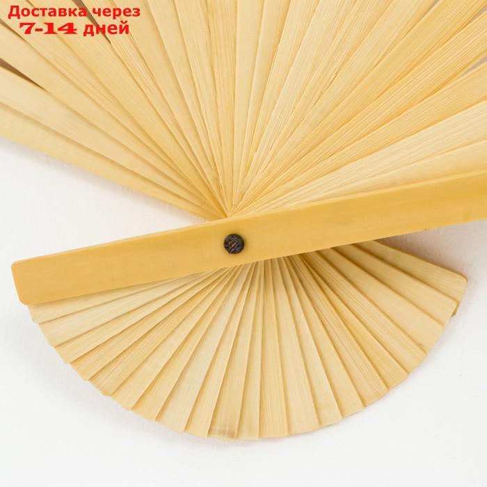 Веер бамбук, текстиль h=90 см "Сакура и пионы" жёлтый - фото 5 - id-p222847368