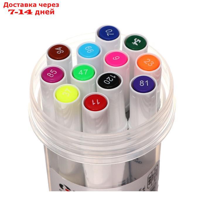 Набор маркеров для скетчинга двусторонние 12 штук/12 цветов - фото 2 - id-p223152537