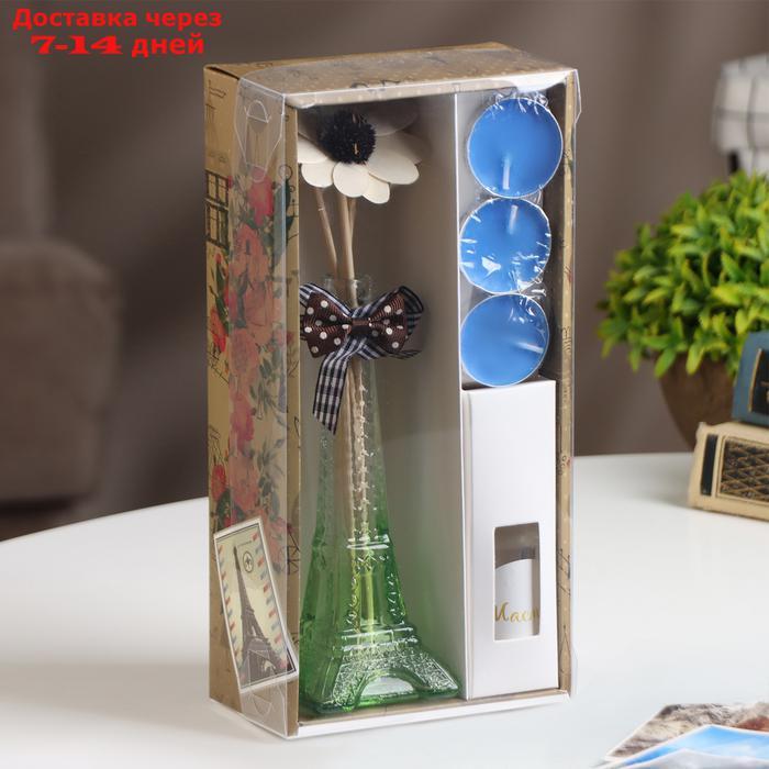 Набор подарочный "Эйфелева башня"(ваза,палочки с декором,свечи,аромамасло),жасмин, 8 марта - фото 3 - id-p223153441