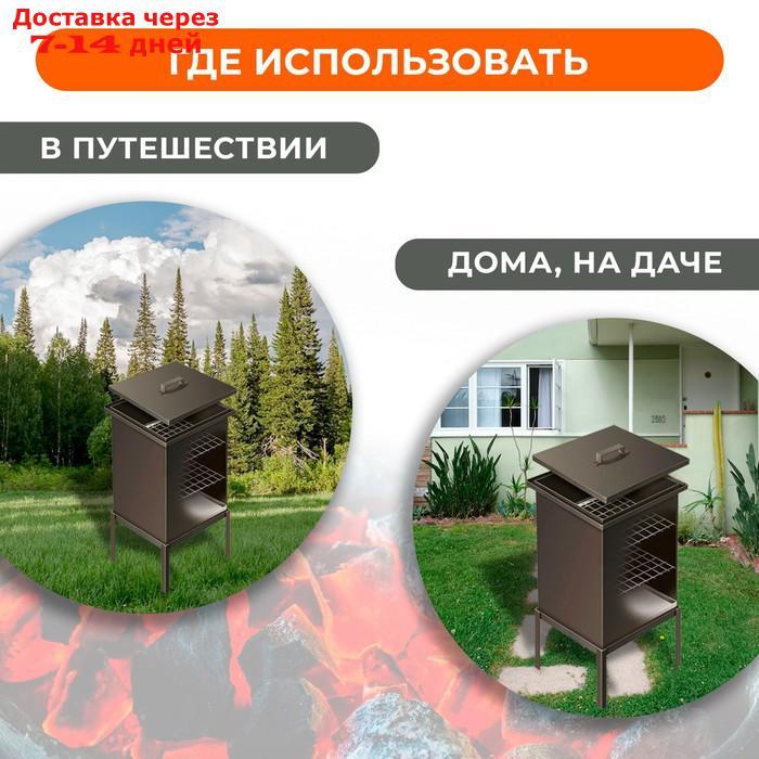 Коптильня стационарная Premium, размер 45,4 x 45,4 x 56 см - фото 2 - id-p223153453