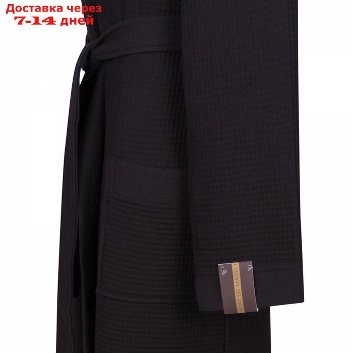 Мужской халат с капюшоном "Гамлет", размер S, цвет чёрный - фото 3 - id-p223163045