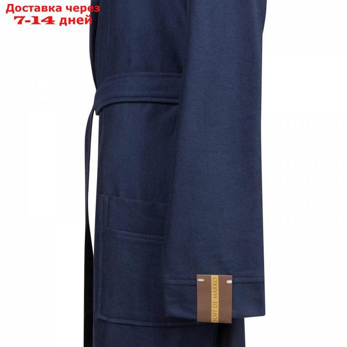 Мужской халат с капюшоном "Марвин", цвет синий М - фото 3 - id-p223163060