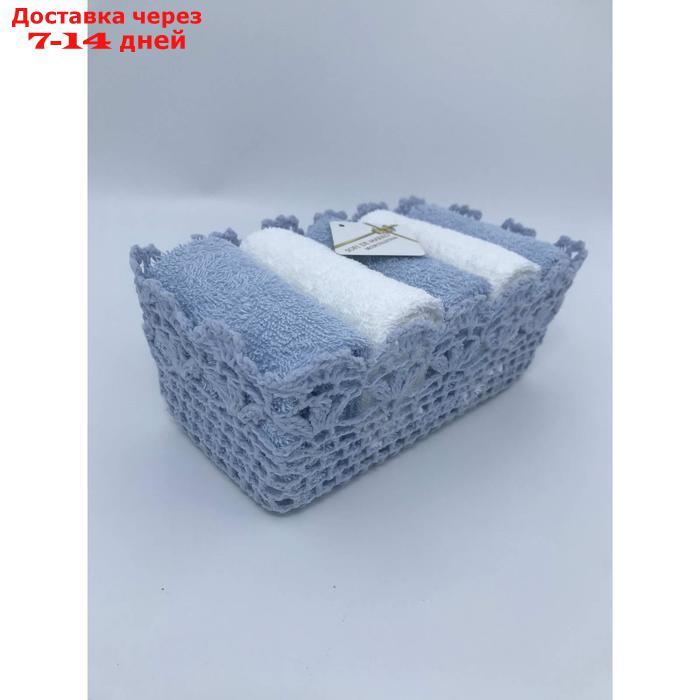 Набор салфеток "Эмми", размер 30х50 см, цвет голубой, 5 шт - фото 3 - id-p223163062