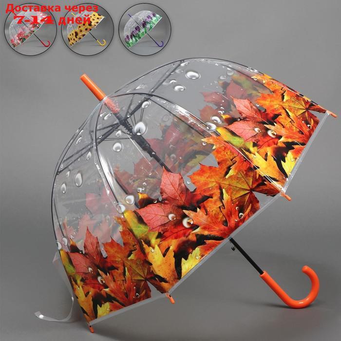 Зонт - трость полуавтоматический "Цветы", 8 спиц, R = 40 см, цвет МИКС - фото 3 - id-p223153715
