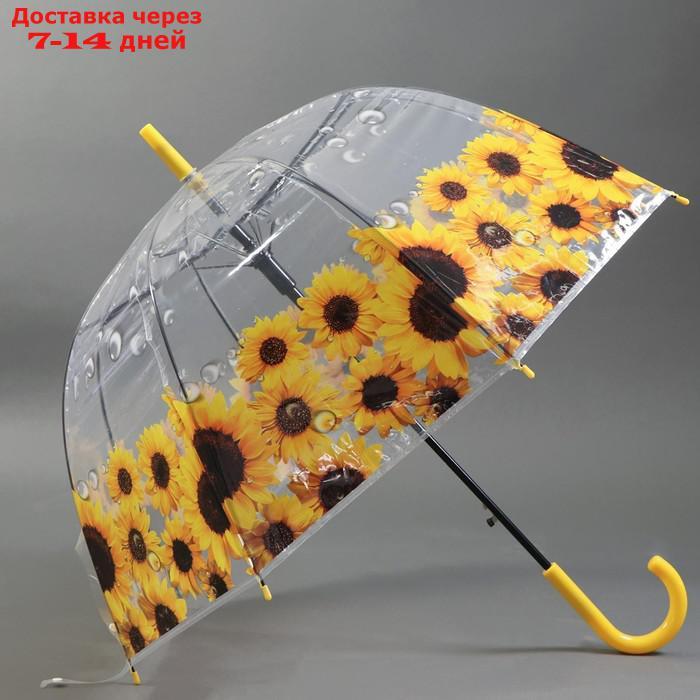 Зонт - трость полуавтоматический "Цветы", 8 спиц, R = 40 см, цвет МИКС - фото 8 - id-p223153715