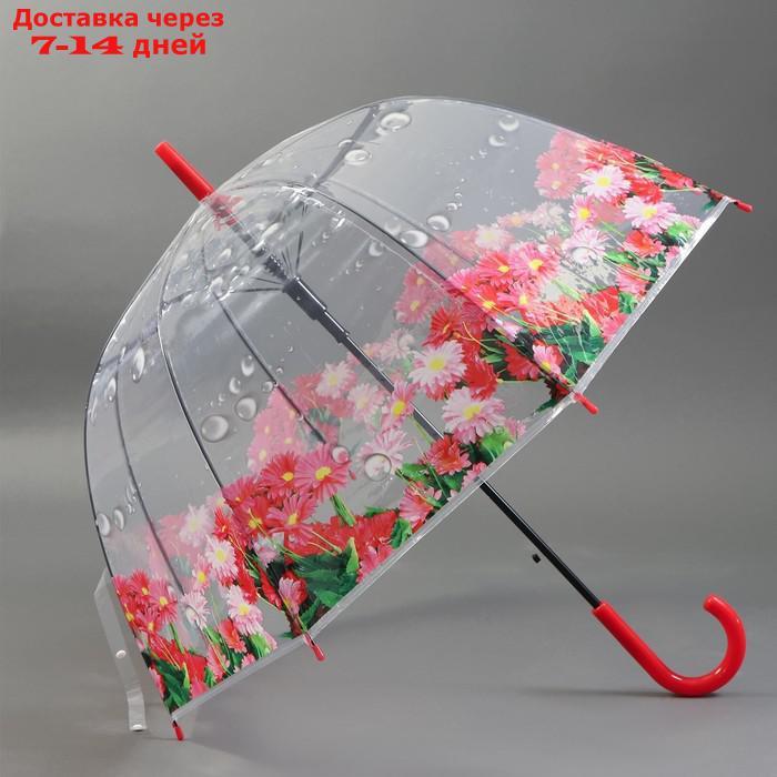 Зонт - трость полуавтоматический "Цветы", 8 спиц, R = 40 см, цвет МИКС - фото 9 - id-p223153715