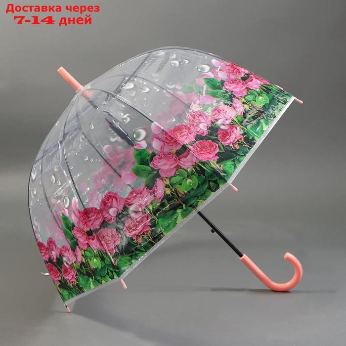 Зонт - трость полуавтоматический "Цветы", 8 спиц, R = 40 см, цвет МИКС - фото 10 - id-p223153715