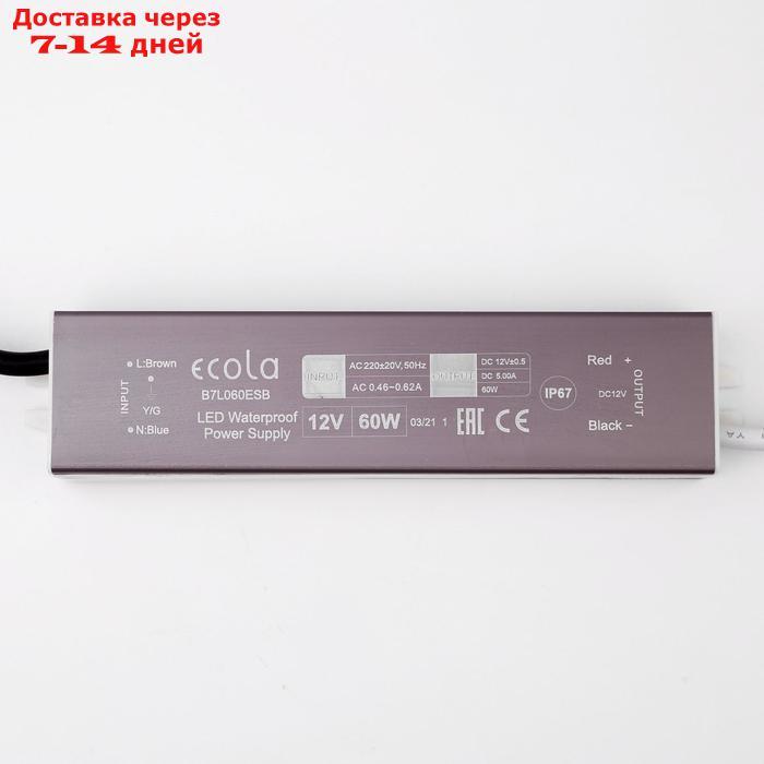 Блок питания для светодиодной ленты Ecola, 60 Вт, 220-12 В, IP67 - фото 5 - id-p223153800