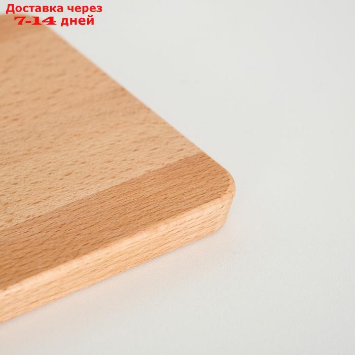 Разделочная доска деревянная "ПРОППМЭТТ", бук, 30x15 см - фото 2 - id-p222844256