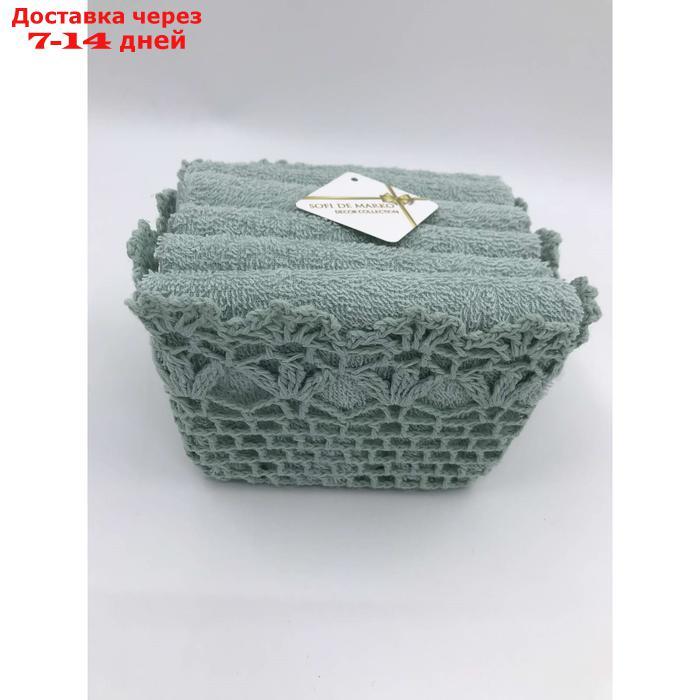Набор салфеток "Аглая", размер 30х30 см, цвет зелёный, 6 шт - фото 1 - id-p223165397