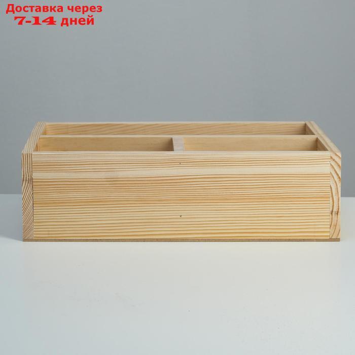 Ящик деревянный 34.5×20.5×10 см подарочный комодик, натуральный - фото 2 - id-p222845201