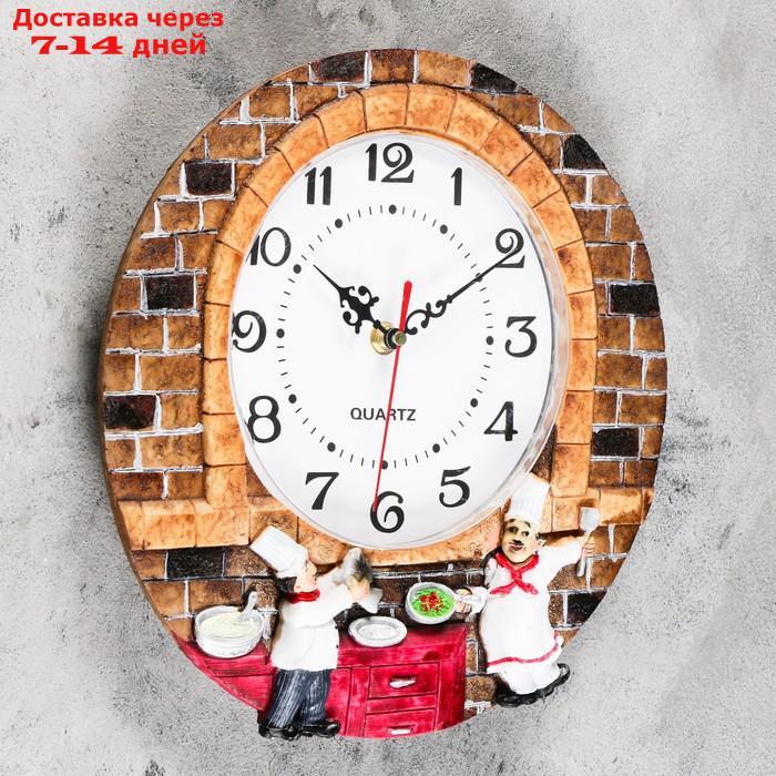 Часы настенные, серия: Кухня, "Стонхем", d=20 см, ручная работа - фото 2 - id-p223151953