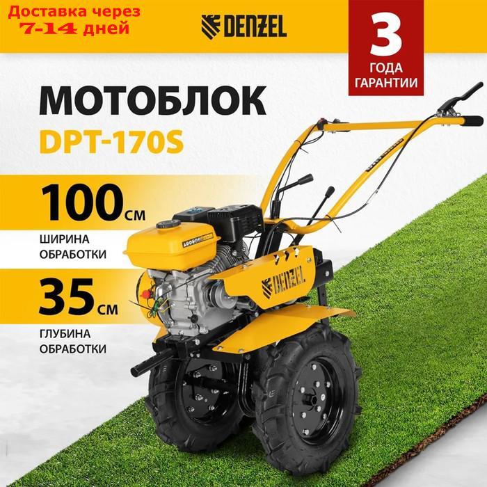 Мотоблок Denzel DPT-170, 7 л.с, 850х350 мм, фрез 3х3, шкив отбора мощности, передачи 2В/1Н - фото 1 - id-p223159441