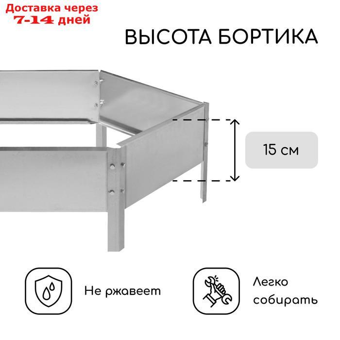 Клумба оцинкованная, d = 100 см, h = 15 см, Greengo - фото 3 - id-p223159456