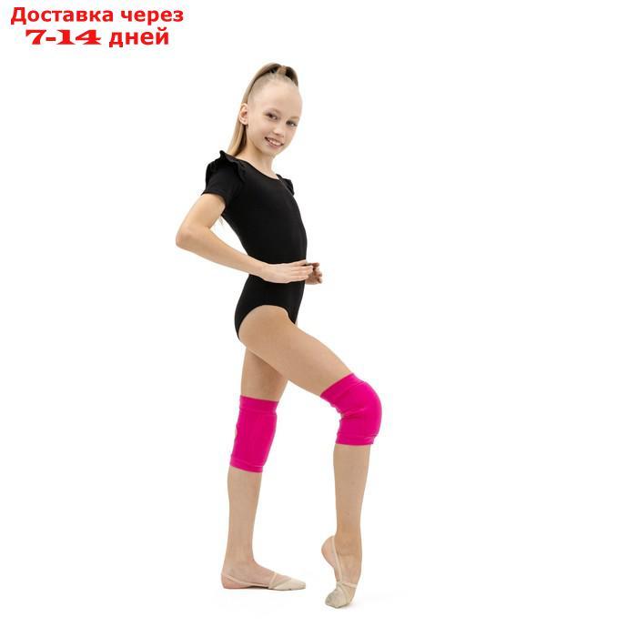 Наколенник для гимнастики и танцев с уплотнителем, размер S, 7-10 лет, цвет фуксия - фото 4 - id-p223159503