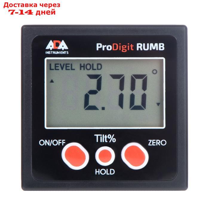 Цифровой уровень/угломер ADA Pro-Digit RUMB А00481, магнитный, 4х90°, разрешение 0.05°, 9В - фото 2 - id-p223161299