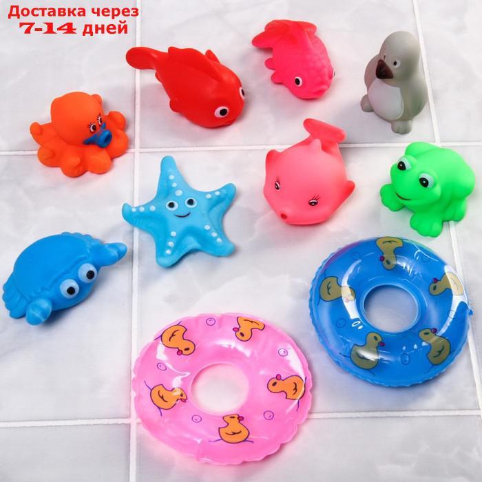 Набор игрушек для игры в ванне "Морские жители", 10 шт - фото 1 - id-p223164520