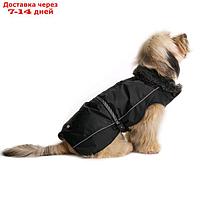 Нано куртка Dog Gone Smart Aspen parka зимняя с меховым воротником, ДС 35,5 см, чёрная